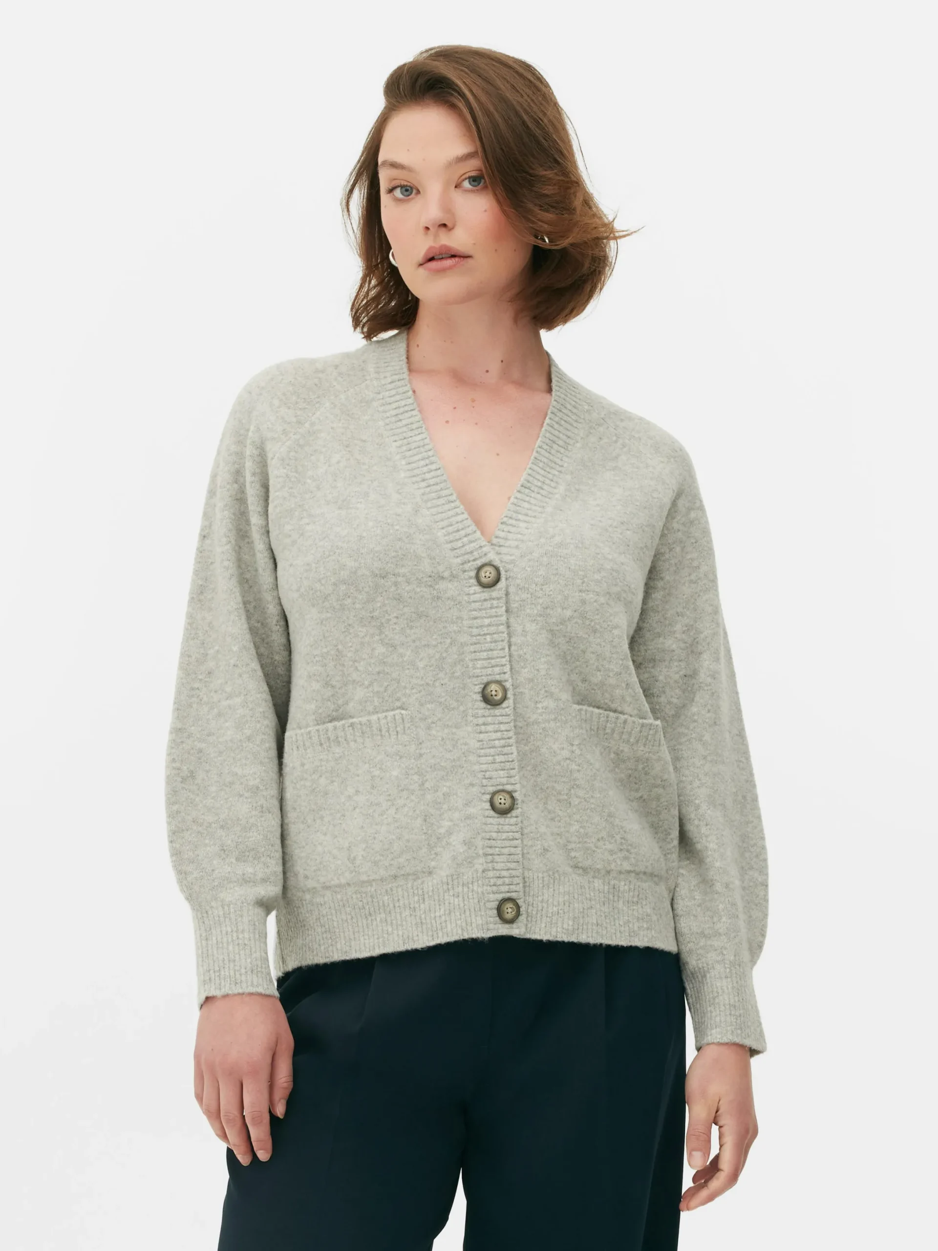 Mujer Primark Jerseys Y Cárdigans|Cárdigan De Punto Con Cuello De Pico