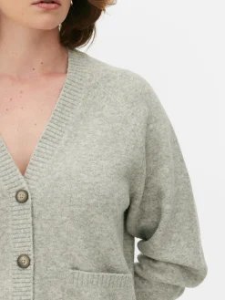 Mujer Primark Jerseys Y Cárdigans|Cárdigan De Punto Con Cuello De Pico