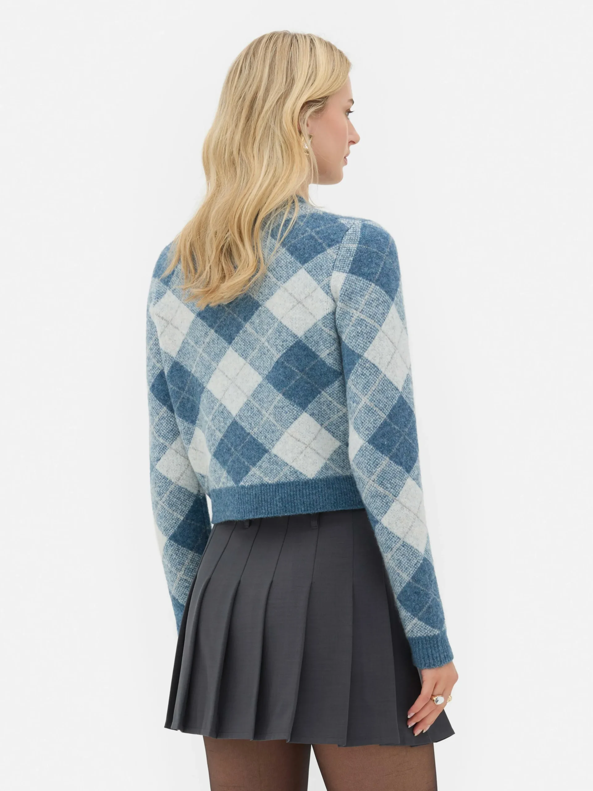 Mujer Primark Jerseys Y Cárdigans|Cárdigan De Punto Con Rombos De Rita Ora