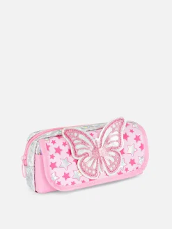 Niños Primark Estuches|Estuche Para Lápices Con Parche De Mariposas