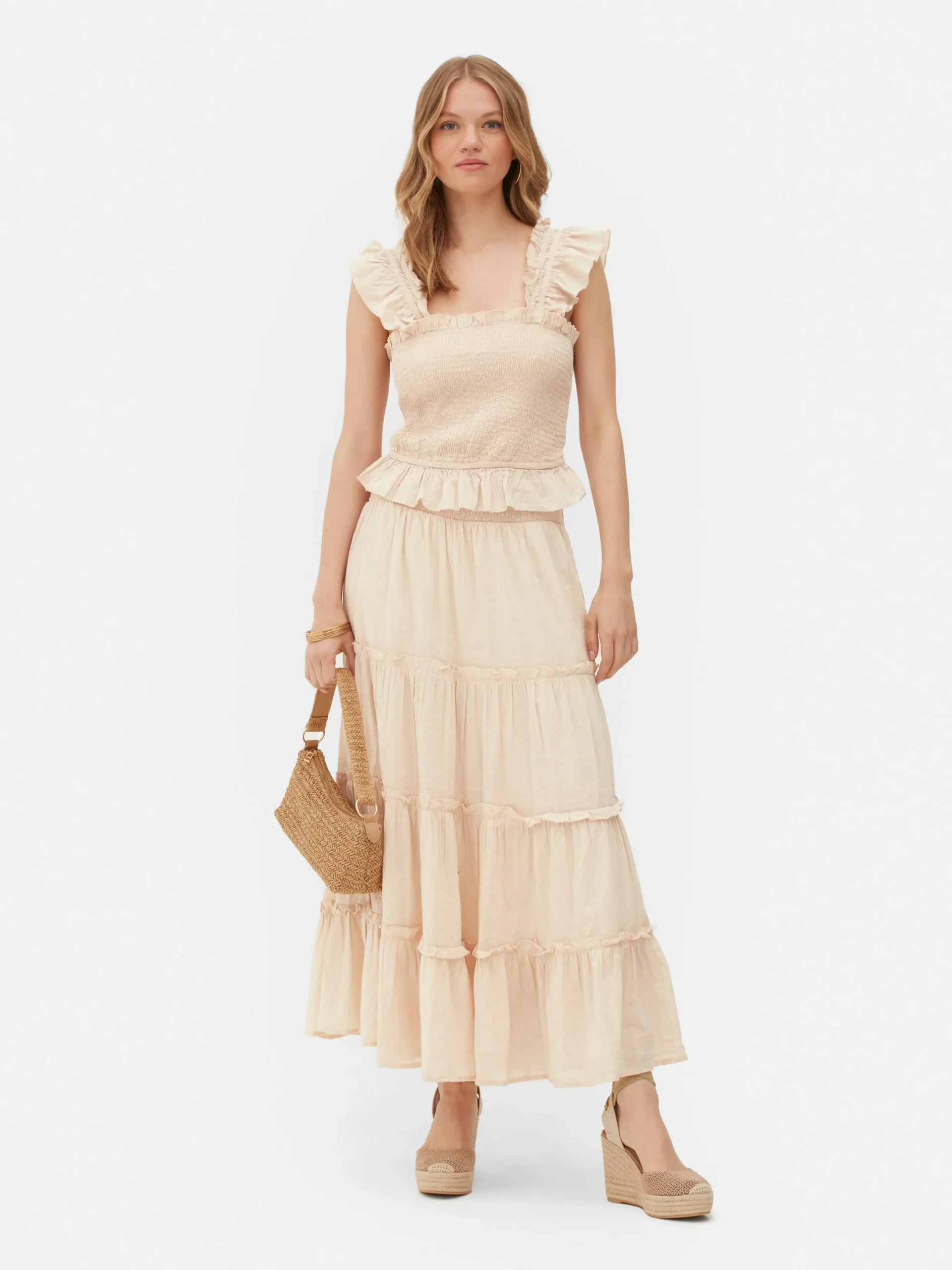 Mujer Primark Faldas|Falda Larga Tipo Prairie De Paula Echevarría