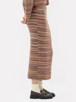 Mujer Primark Faldas|Falda Midi De Punto A Rayas De Rita Ora