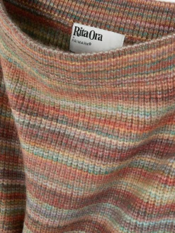 Mujer Primark Faldas|Falda Midi De Punto A Rayas De Rita Ora