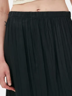 Mujer Primark Faldas|Falda Midi Plisada De Satén