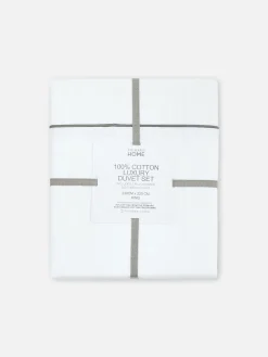 Primark Fundas De Edredón Y Sets|Funda Nórdica Blanca Con Ribete Para Cama King