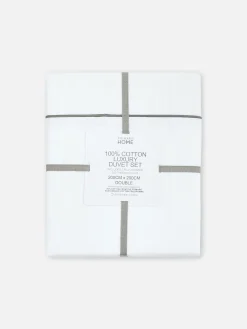 Primark Fundas De Edredón Y Sets|Funda Nórdica Con Ribetes En Contraste Para Cama Doble