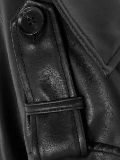 Mujer Primark Abrigos Y Chaquetas|Gabardina De Piel Sintética Corta