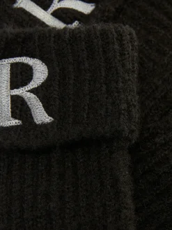 Mujer Primark Gorros, Sombreros, Guantes Y Bufandas|Guantes De Punto Acanalado Con Inicial Bordada