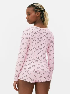Mujer Primark Sets De Pijamas|Hello Kitty Long Sleeve Top And Shorts Pyjamas