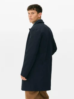 Hombre Primark Abrigos Y Chaquetas|Impermeable Largo Con Botonadura Sencilla