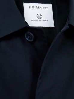 Hombre Primark Abrigos Y Chaquetas|Impermeable Largo Con Botonadura Sencilla