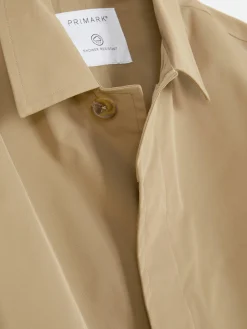 Hombre Primark Abrigos Y Chaquetas|Impermeable Largo Con Botonadura Sencilla