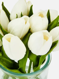 Primark Macetas Y Soportes Para Plantas|Jarrón De Vidrio Con Tulipanes Artificiales