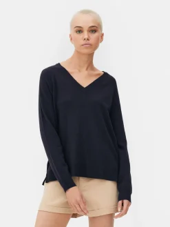 Mujer Primark Jerseys Y Cárdigans|Jersey Básico Con Cuello De Pico