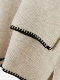 Mujer Primark Jerseys Y Cárdigans|Jersey Con Cuello Pespunteado