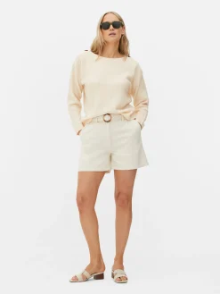 Mujer Primark Jerseys Y Cárdigans|Jersey De Cuello Barco Con Botones En Los Hombros