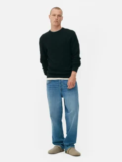 Hombre Primark Jerseys Y Cárdigans|Jersey De Cuello Redondo En Punto Esterilla