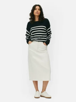 Mujer Primark Jerseys Y Cárdigans|Jersey De Manga Larga Con Cuello Barco