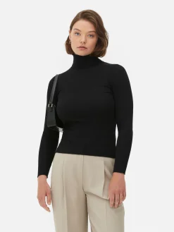 Mujer Primark Jerseys Y Cárdigans|Jersey De Punto Acanalado Y Cuello Vuelto