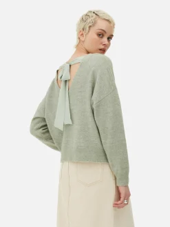 Mujer Primark Jerseys Y Cárdigans|Jersey De Punto Con Lazo En La Espalda