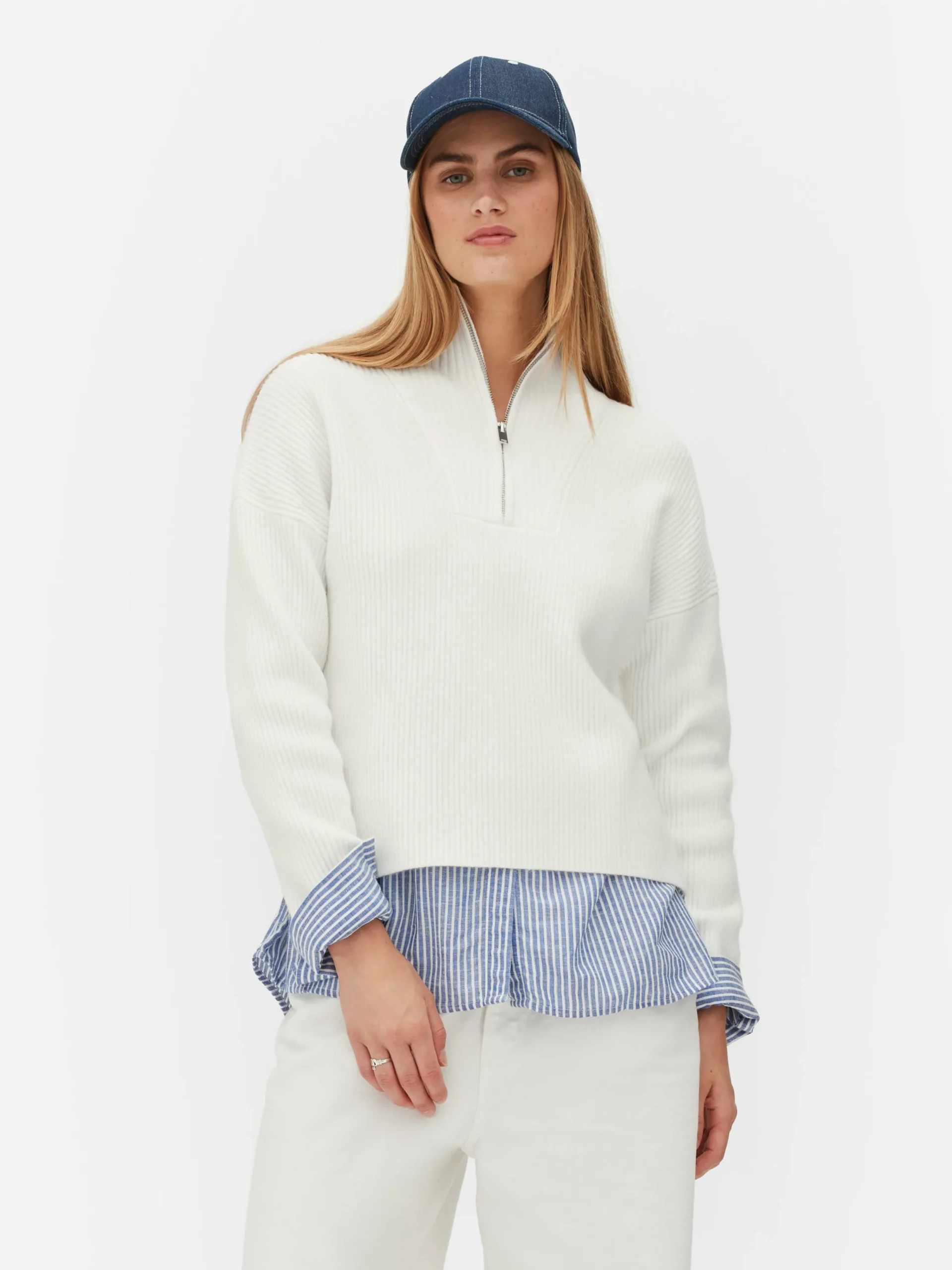 Mujer Primark Jerseys Y Cárdigans|Jersey De Punto Con Media Cremallera