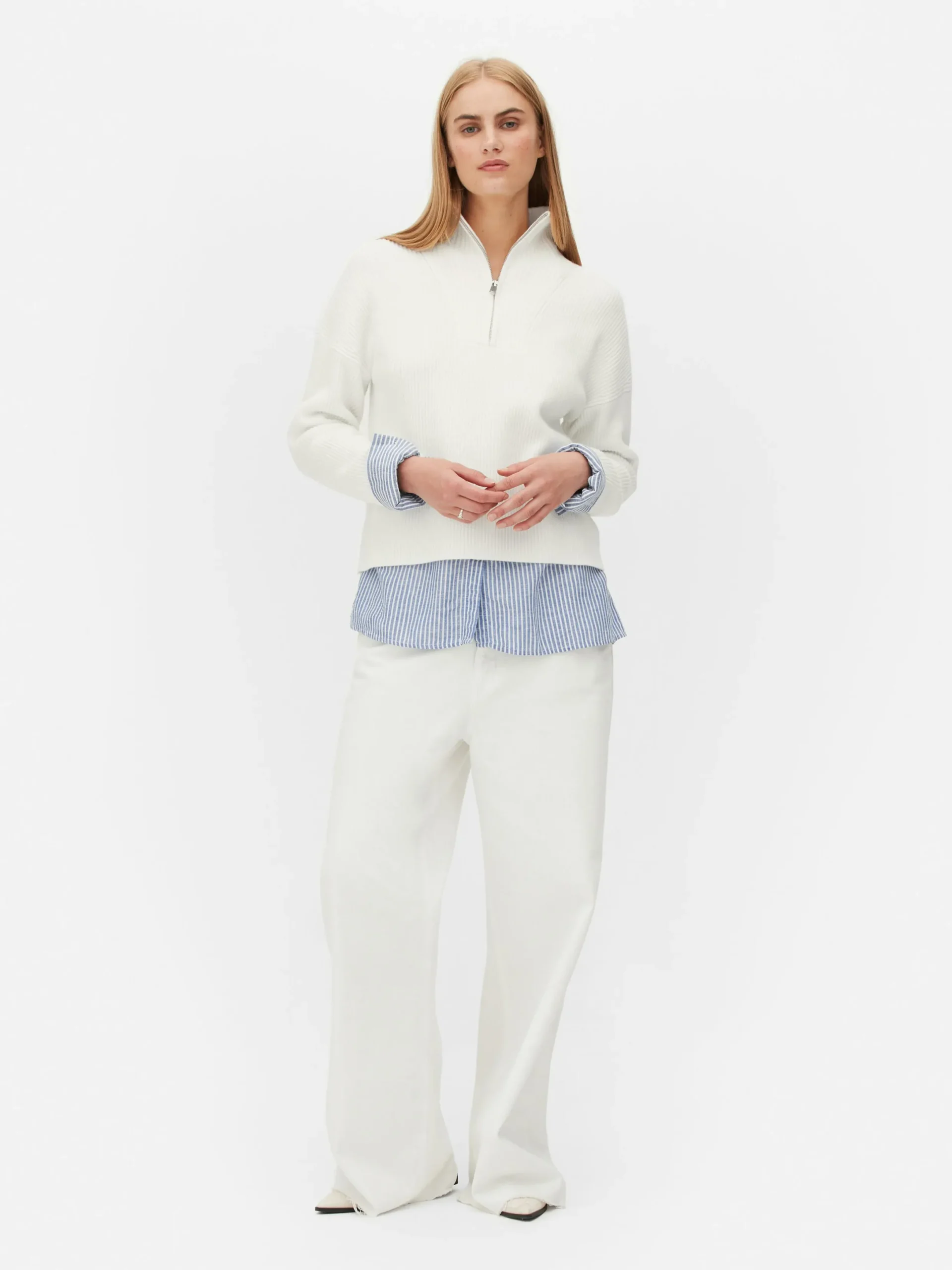 Mujer Primark Jerseys Y Cárdigans|Jersey De Punto Con Media Cremallera