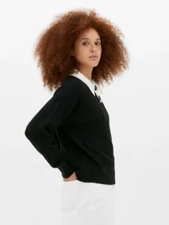 Mujer Primark Jerseys Y Cárdigans|Jersey De Punto De Ochos Con Cuello