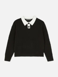 Mujer Primark Jerseys Y Cárdigans|Jersey De Punto De Ochos Con Cuello