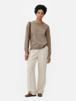 Mujer Primark Jerseys Y Cárdigans|Jersey De Punto Fino Con Cuello Redondo