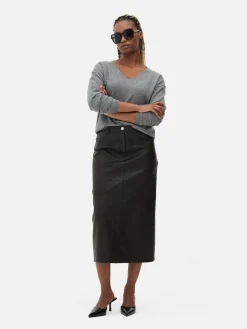 Mujer Primark Jerseys Y Cárdigans|Jersey De Punto Fino Con Cuello De Pico