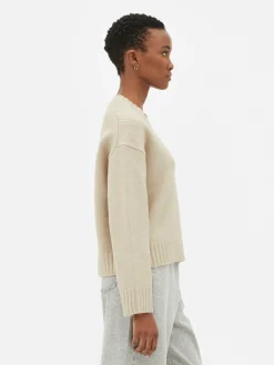 Mujer Primark Jerseys Y Cárdigans|Jersey De Punto Grueso Con Cuello De Pico