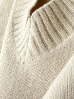 Mujer Primark Jerseys Y Cárdigans|Jersey De Punto Grueso Con Cuello De Pico