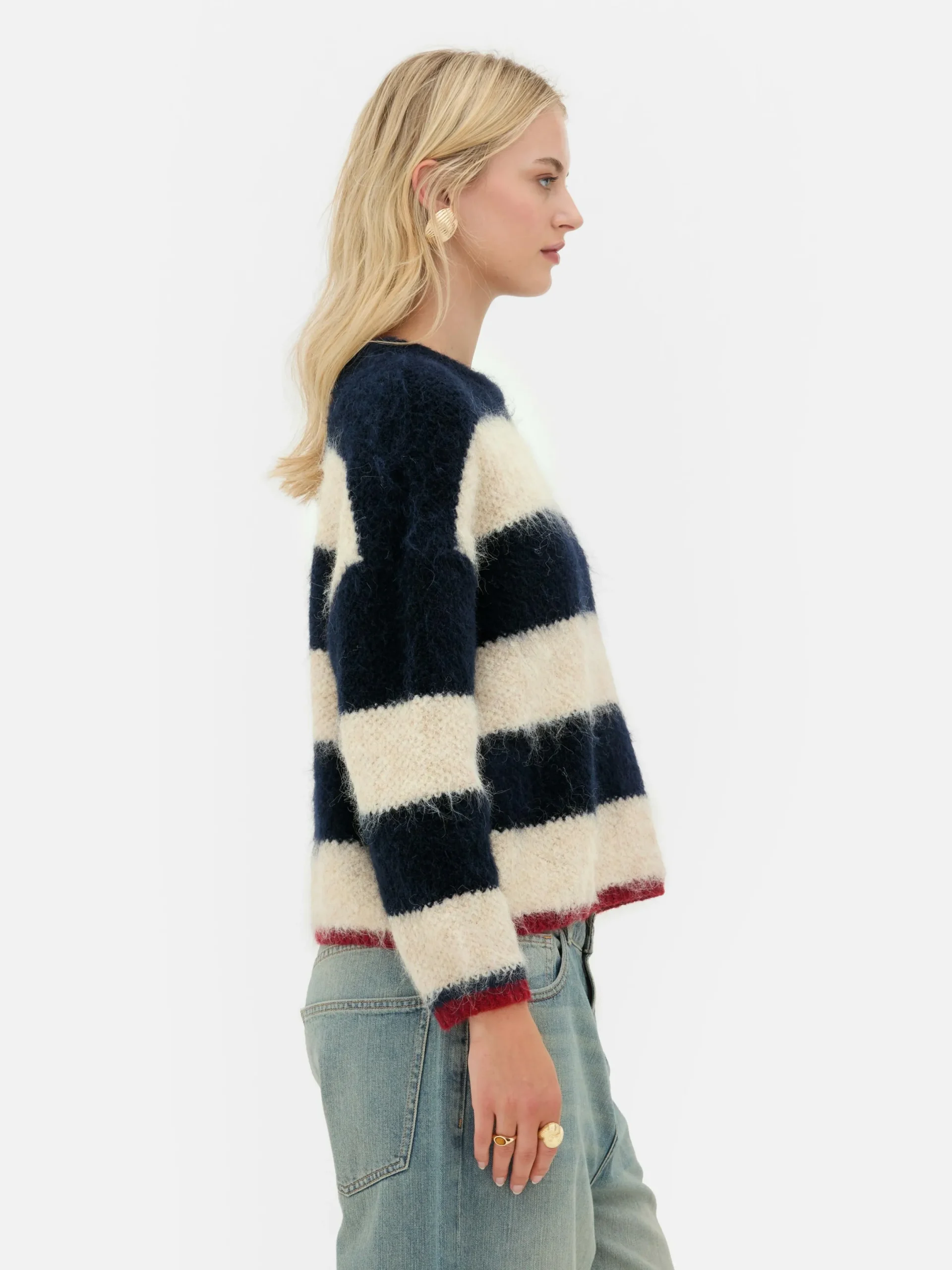 Mujer Primark Jerseys Y Cárdigans|Jersey De Punto Suave A Rayas De Rita Ora