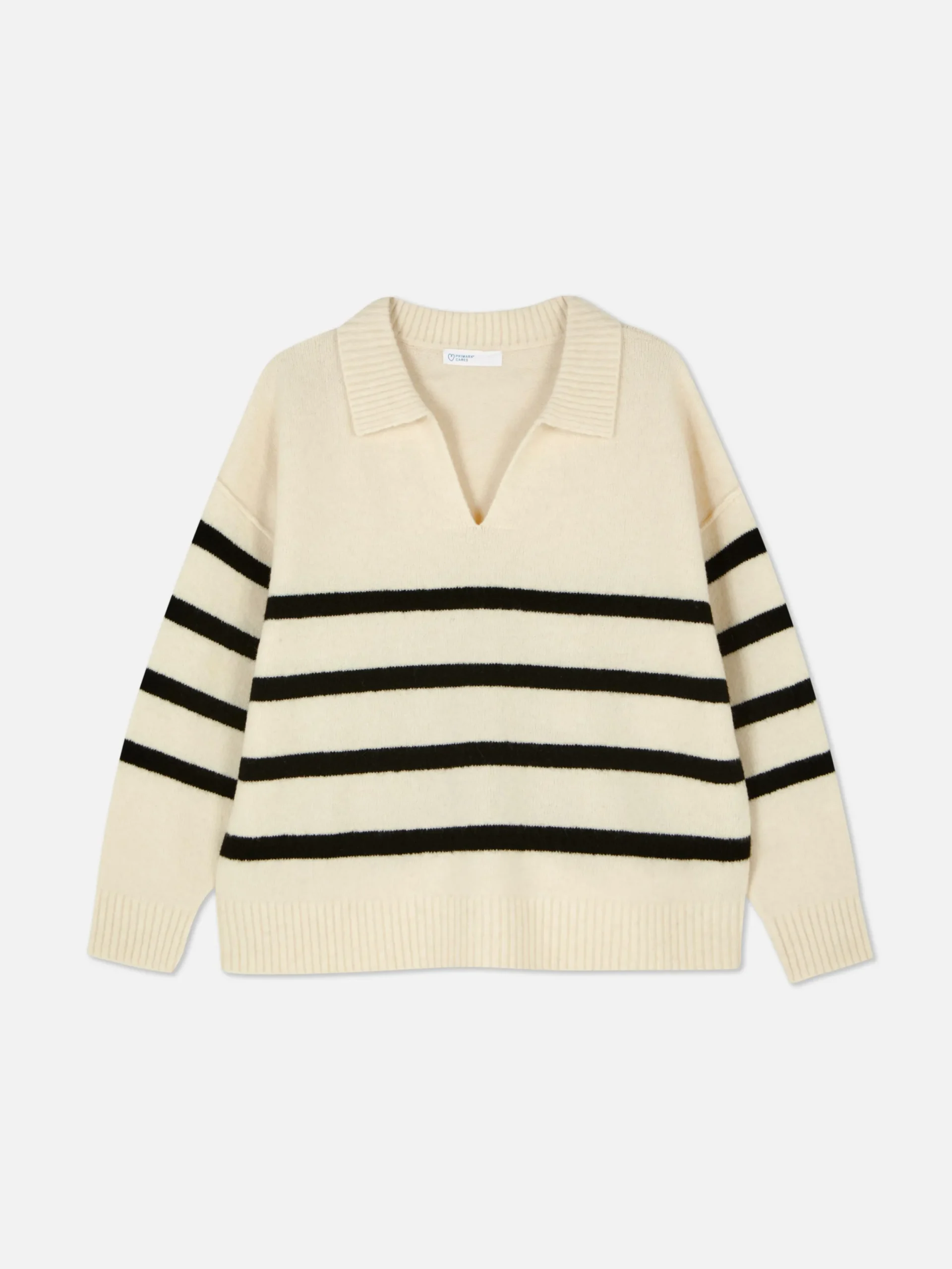 Mujer Primark Jerseys Y Cárdigans|Jersey De Rayas Con Cuello Tipo Polo