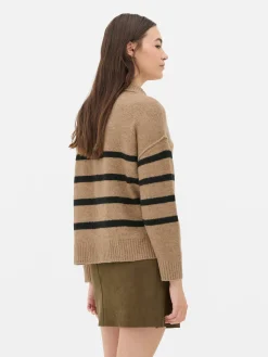 Mujer Primark Jerseys Y Cárdigans|Jersey De Rayas Con Cuello Tipo Polo