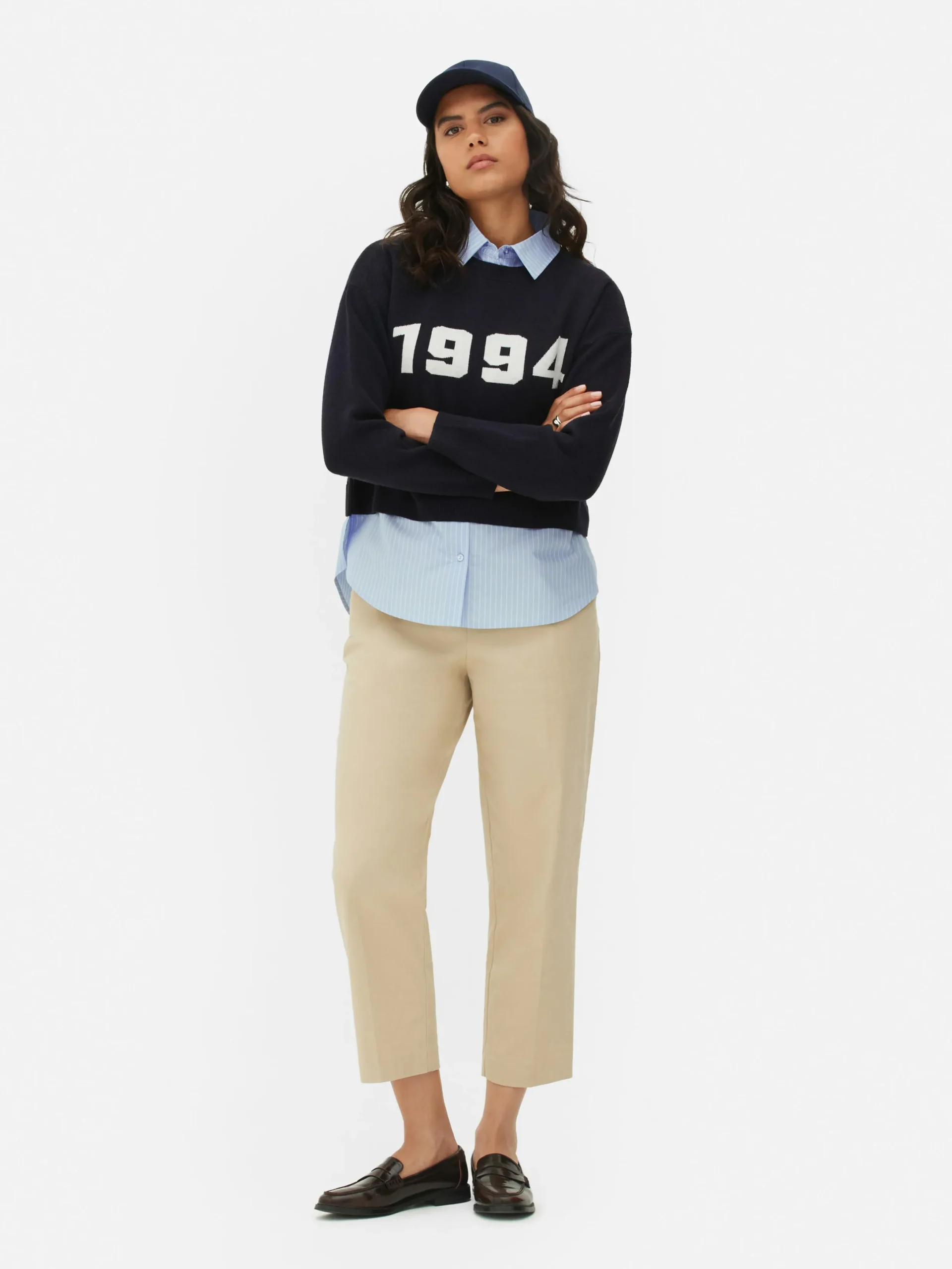 Mujer Primark Jerseys Y Cárdigans|Jersey Y Camisa De Punto Con Eslogan Dos En Uno