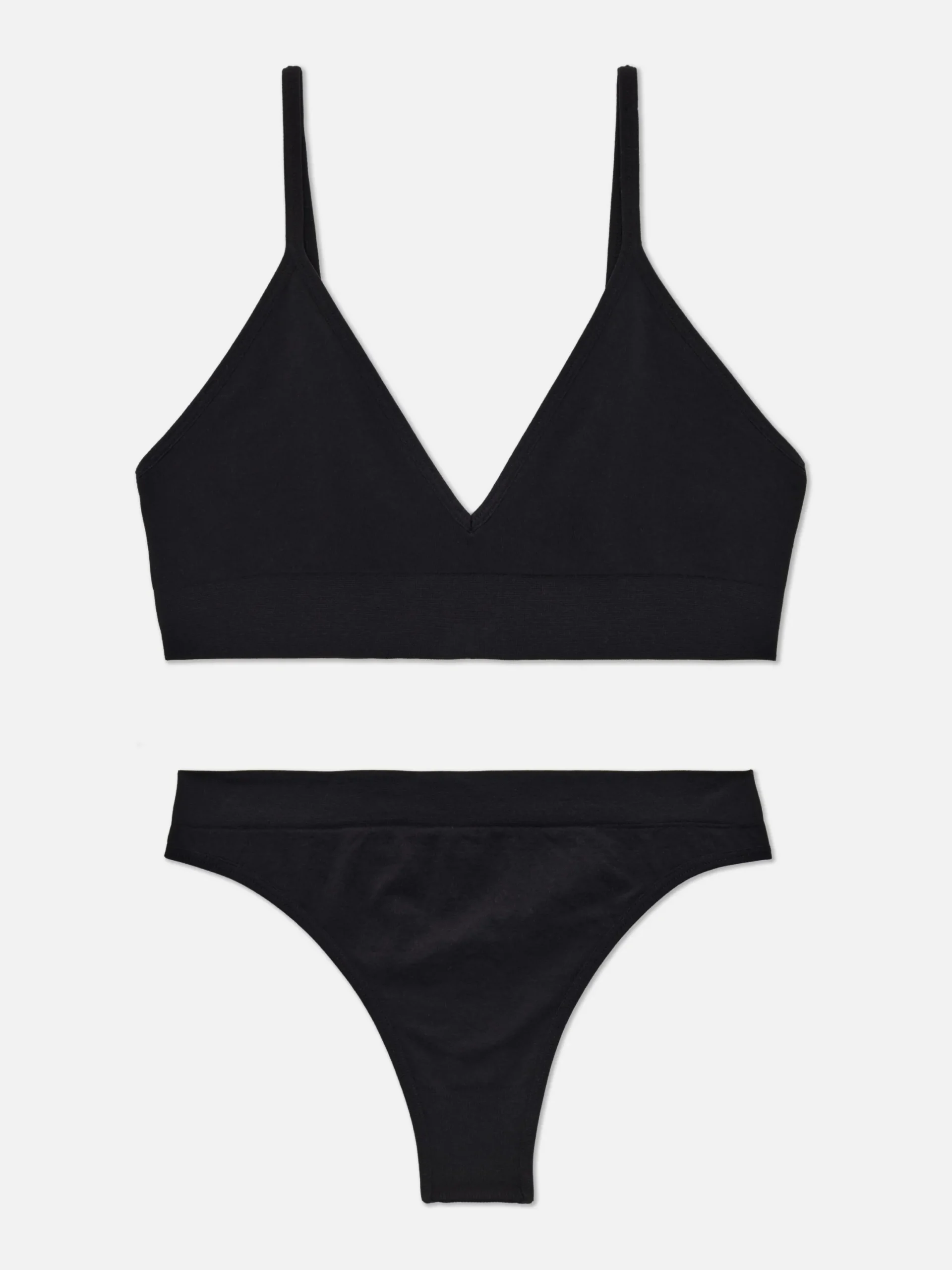 Mujer Primark Sets De Lencería|Juego De Bralette Y Tanga Triangular Sin Costuras
