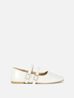 Niños Primark Zapatos Planos|Manoletinas Con Doble Tira Y Doble Hebilla