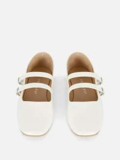 Niños Primark Zapatos Planos|Manoletinas Con Doble Tira Y Doble Hebilla