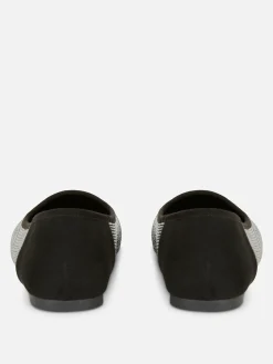 Mujer Primark Zapatos Planos|Manoletinas De Punta Cuadrada Con Tachuelas