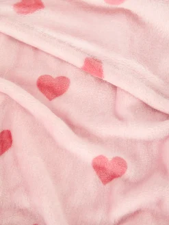 Primark Mantas Y Colchas|Manta Suave Con Estampado De Corazones