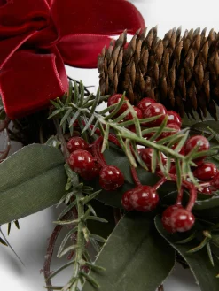 Primark Plantas Y Flores Artificiales|Media Corona De Ramas De Olivo Y Bayas