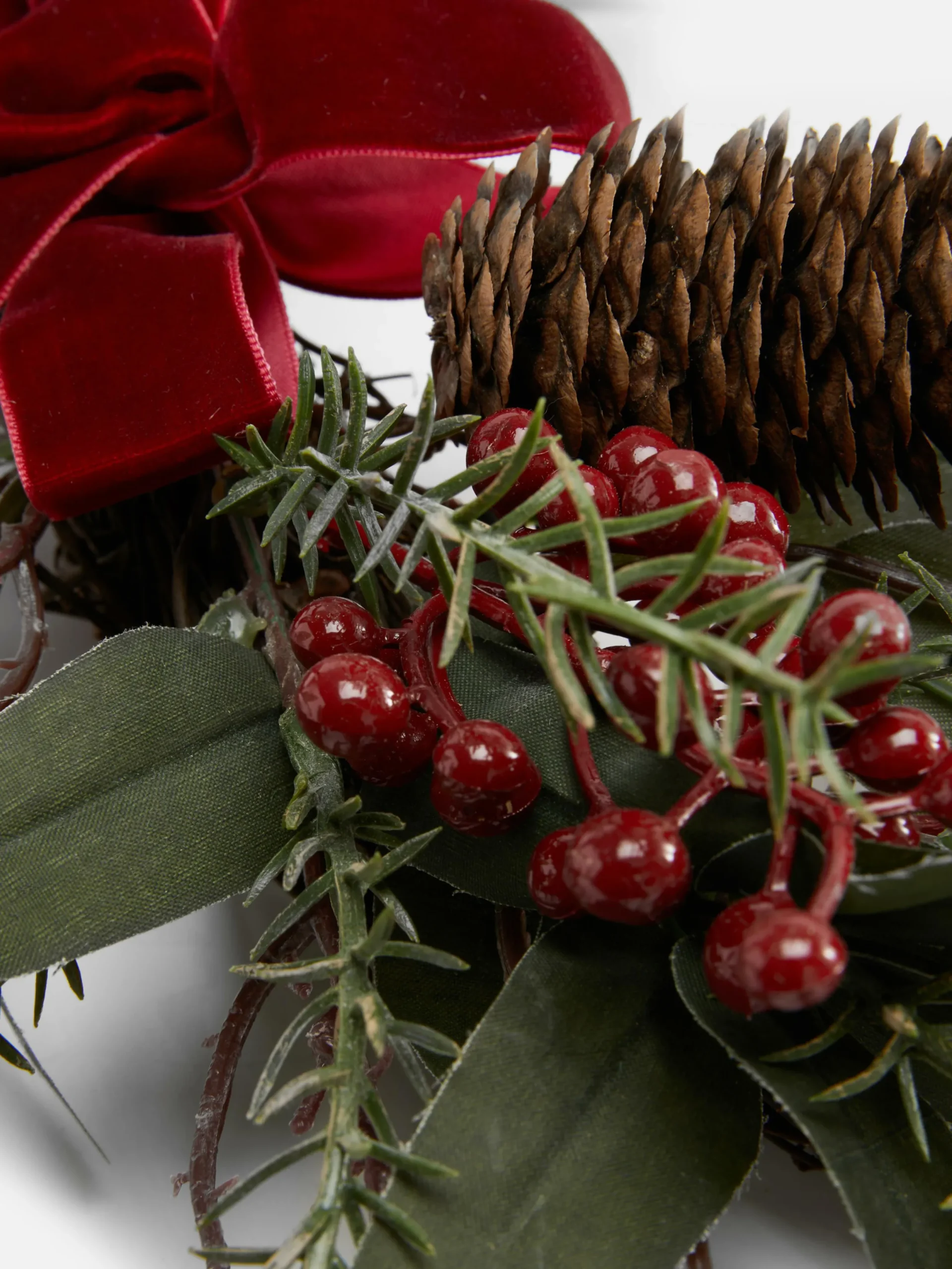 Primark Plantas Y Flores Artificiales|Media Corona De Ramas De Olivo Y Bayas