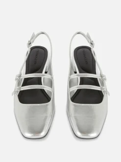 Mujer Primark Zapatos Planos|Merceditas Con Doble Tira Y Hebilla