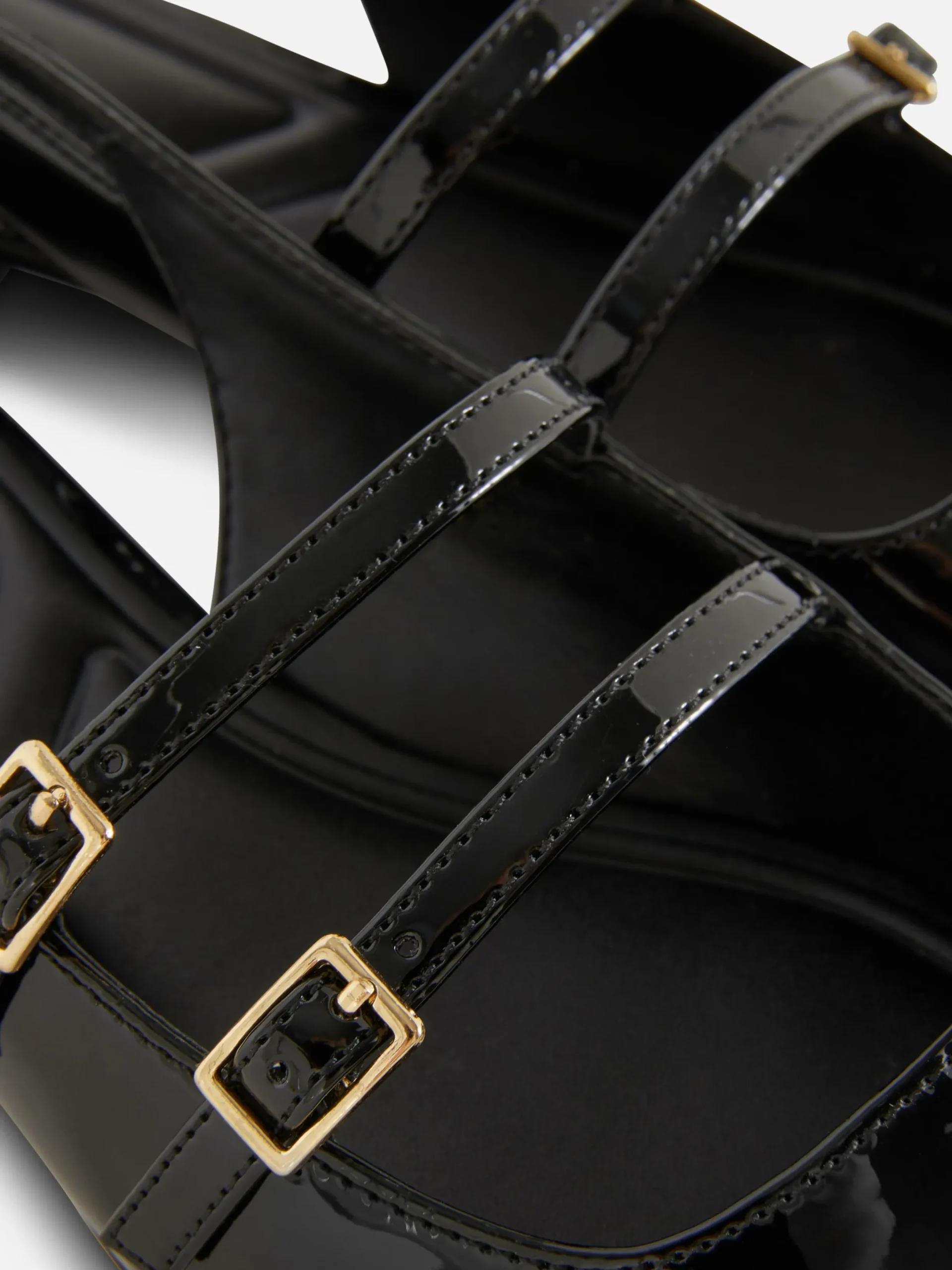 Mujer Primark Moda Gótica|Zapatos Planos|Merceditas Con Doble Tira Y Hebilla