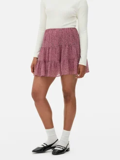 Mujer Primark Faldas|Minifalda A Capas De Gasa