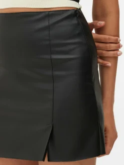 Mujer Primark Faldas|Minifalda De Cuero Sintético