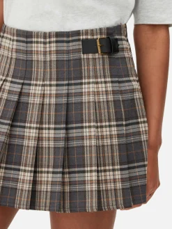 Mujer Primark Faldas|Minifalda Plisada Con Cinturón