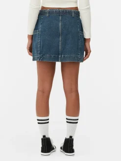 Mujer Primark Faldas|Minifalda Vaquera Cruzada