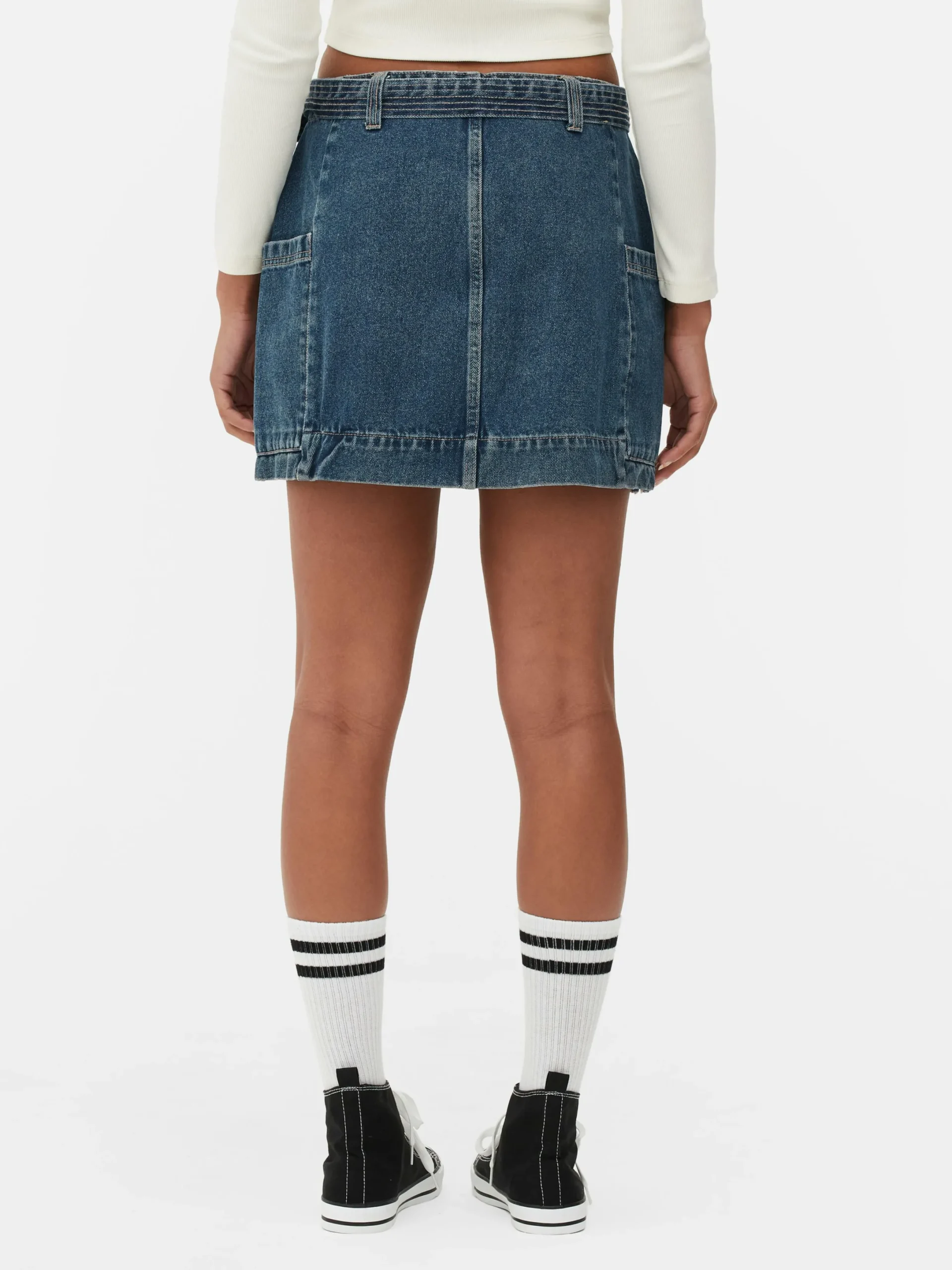 Mujer Primark Faldas|Minifalda Vaquera Cruzada